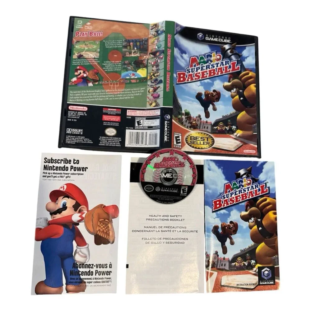 Mario Superstar Baseball (Nintendo GameCube, 2005) CIB Video Game Tested Works